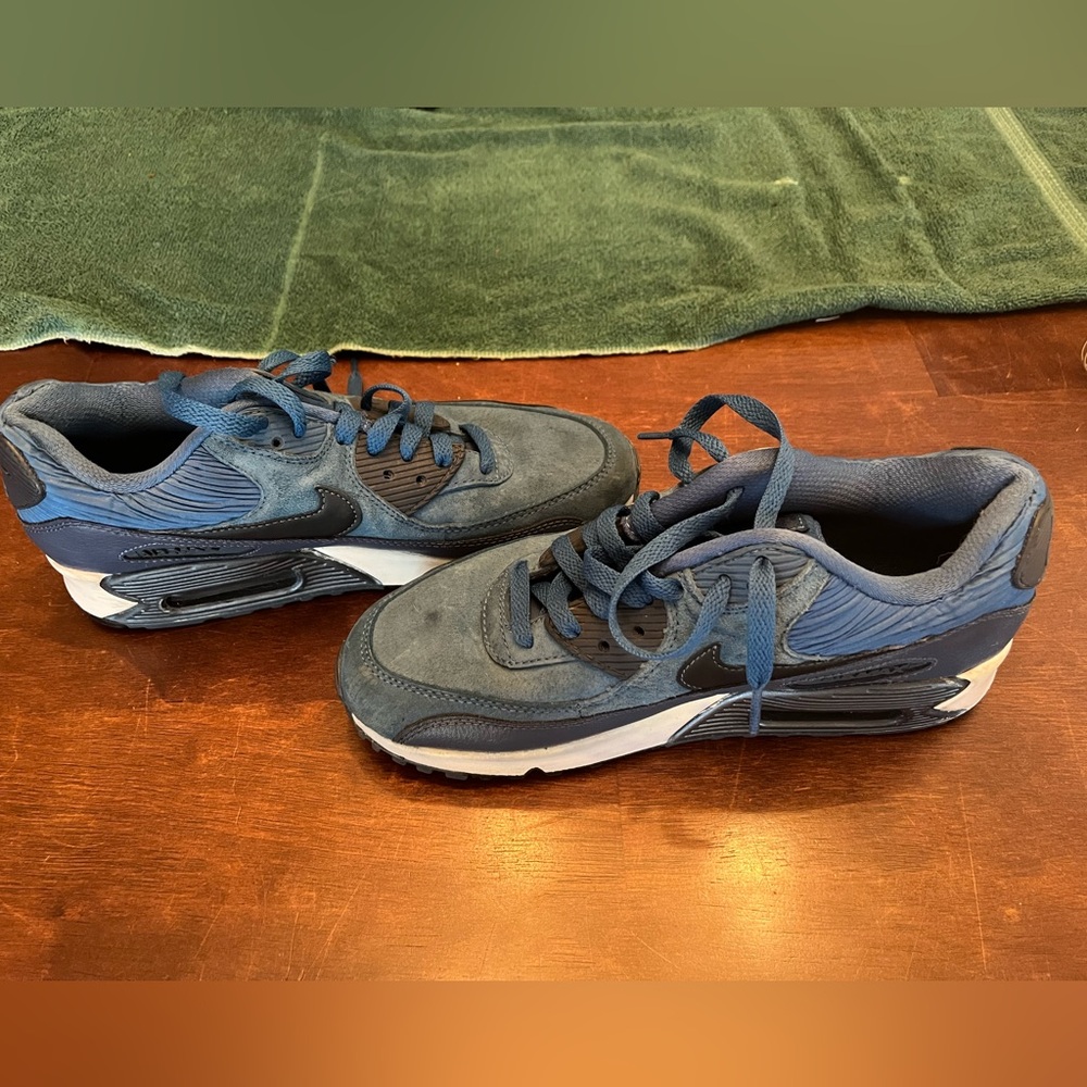 Size 8 - Nike Air Max 90 Leather Brigade Blue
